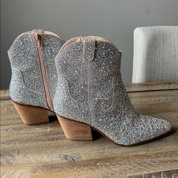 Betsey Johnson Emory Rhinestone Western Boot - Picture 4 of 4